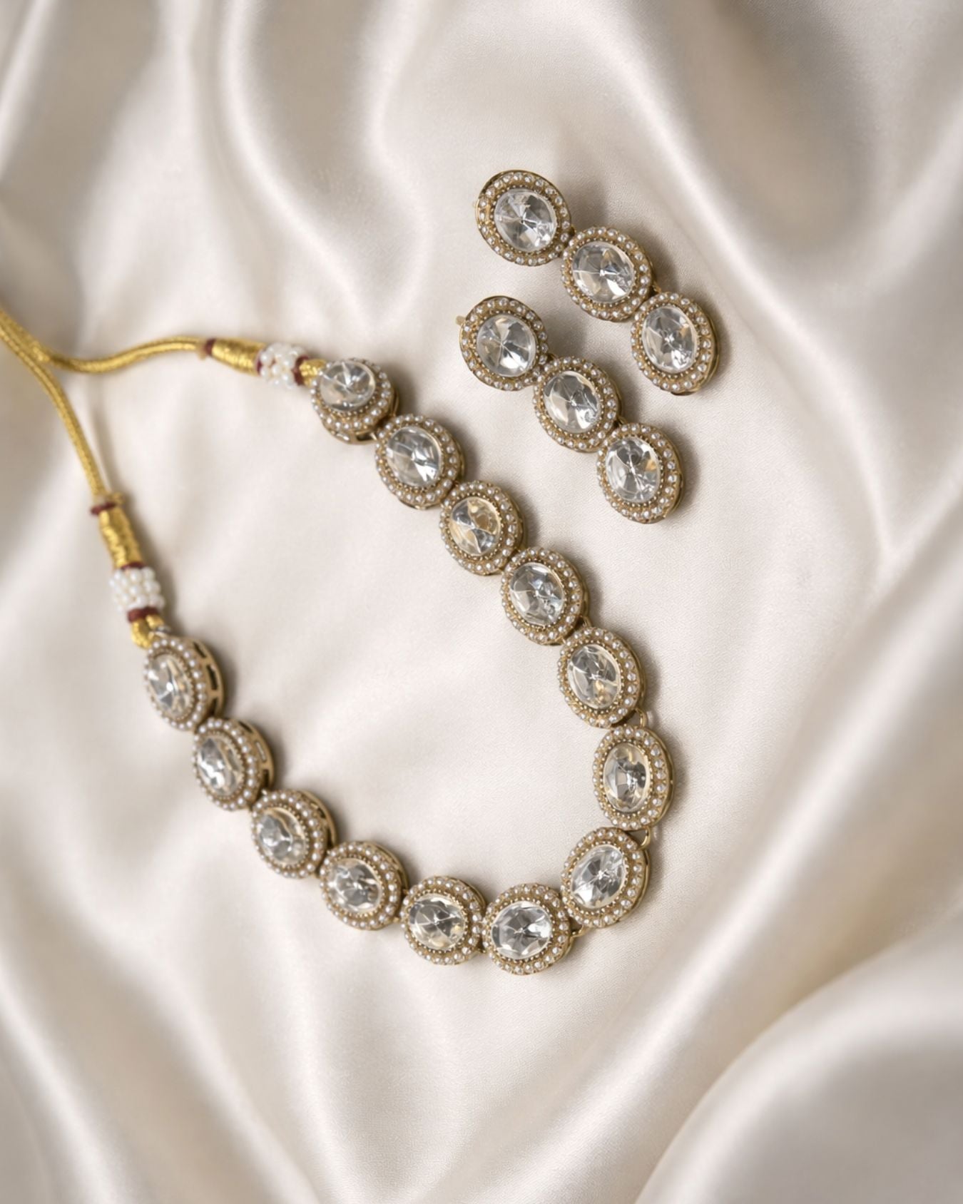 Kundan Mini Pearl Necklace