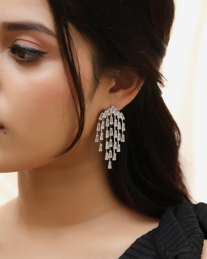 Crystal Droplets Statement Earrings