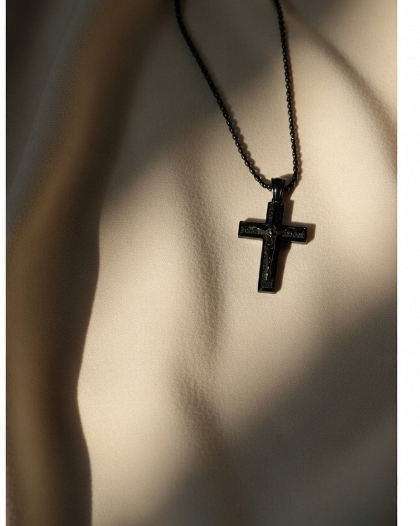 Holy Black Cross Necklace