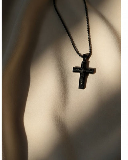 Holy Black Cross Necklace