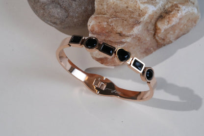 Black stone Cuff For Her