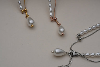 Pearl Tassel Slider Necklace