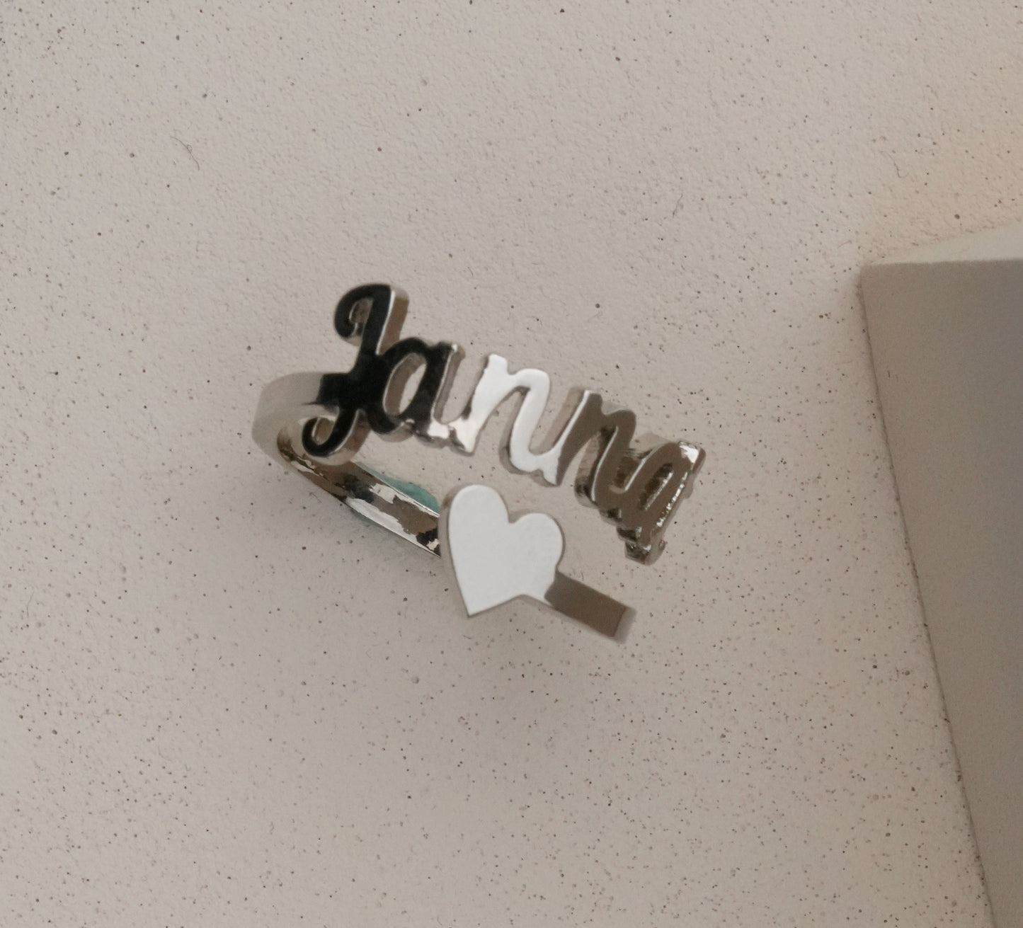 Customised name ring