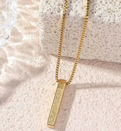 Cube Ayatul kursi Necklace
