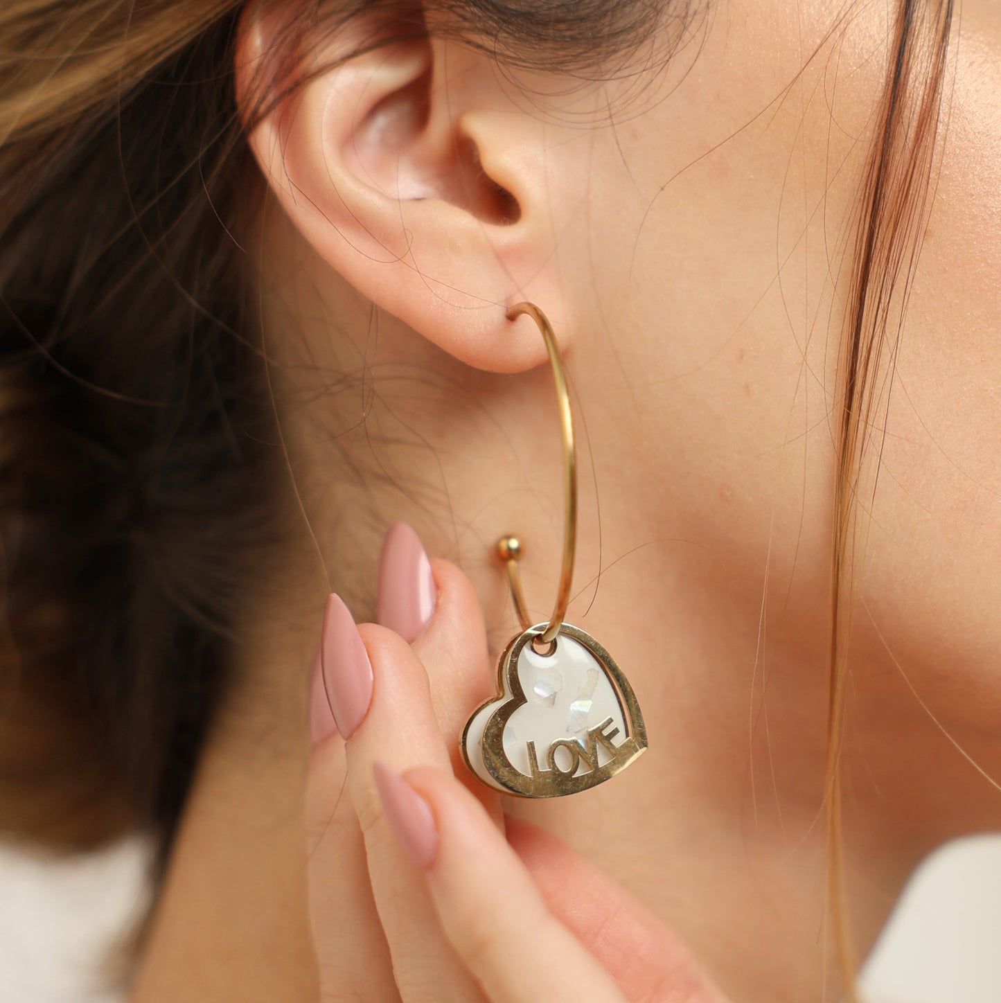 Love Heart shape drop earrings