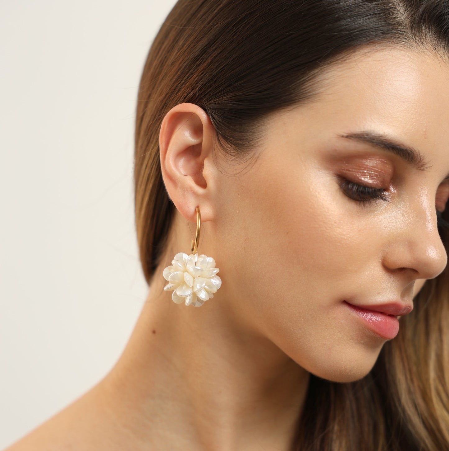 White Tassel Drop Earrings