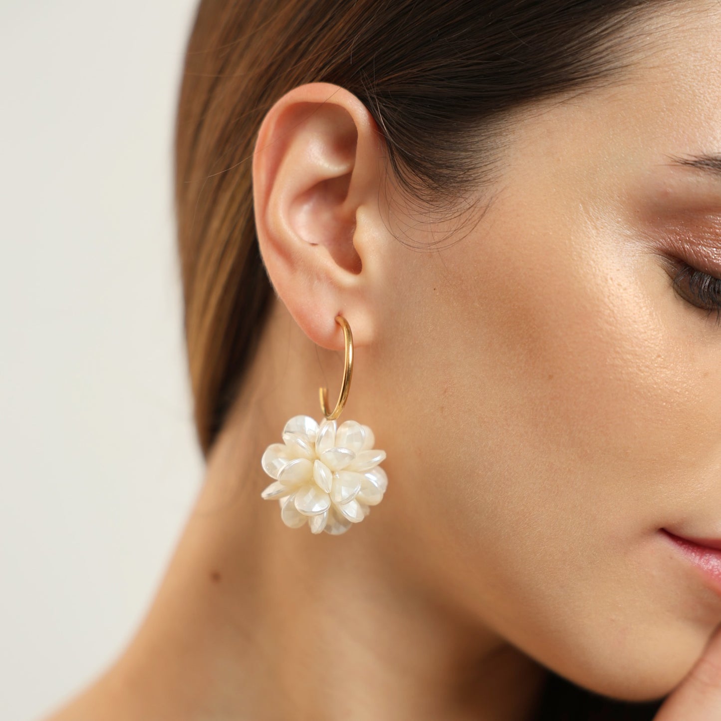 White Tassel Drop Earrings